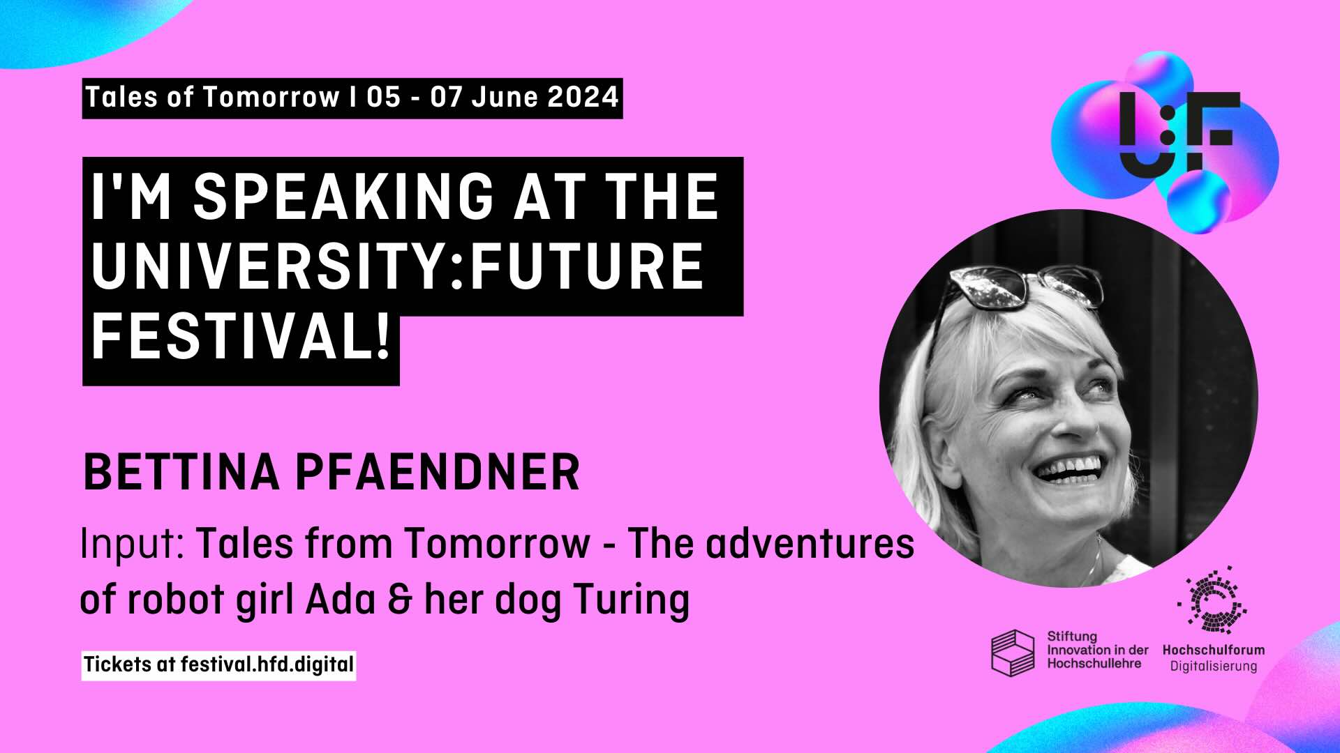 Bettina speak at the University Future Festival
